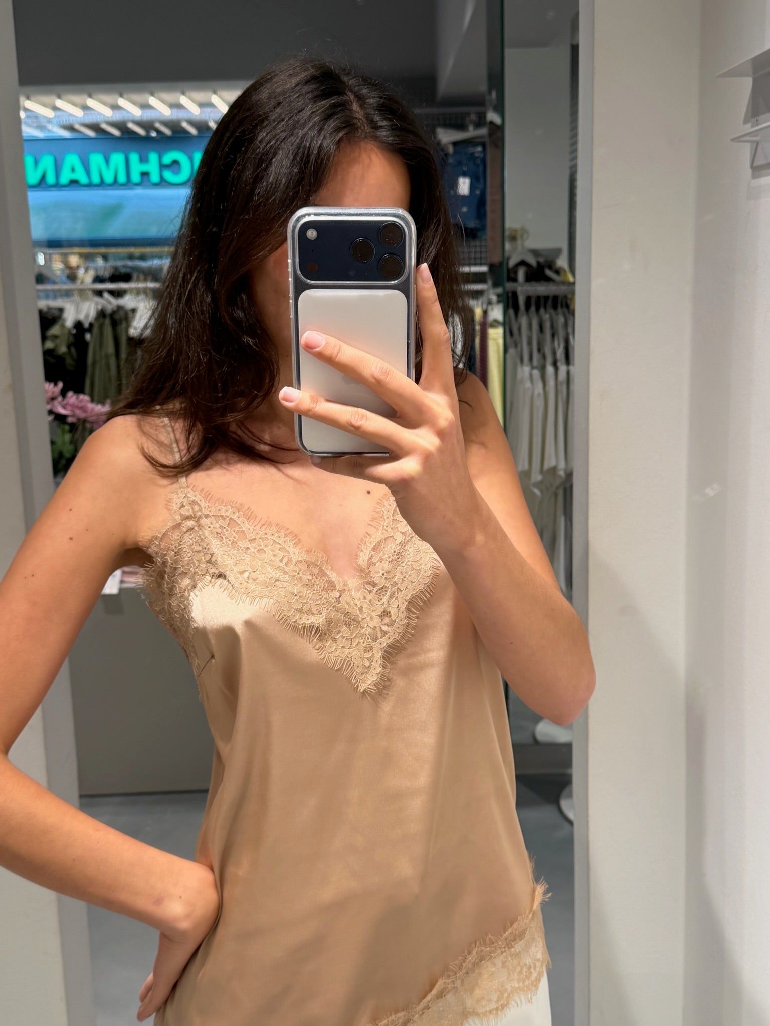 PCNOMI Top - Light Taupe